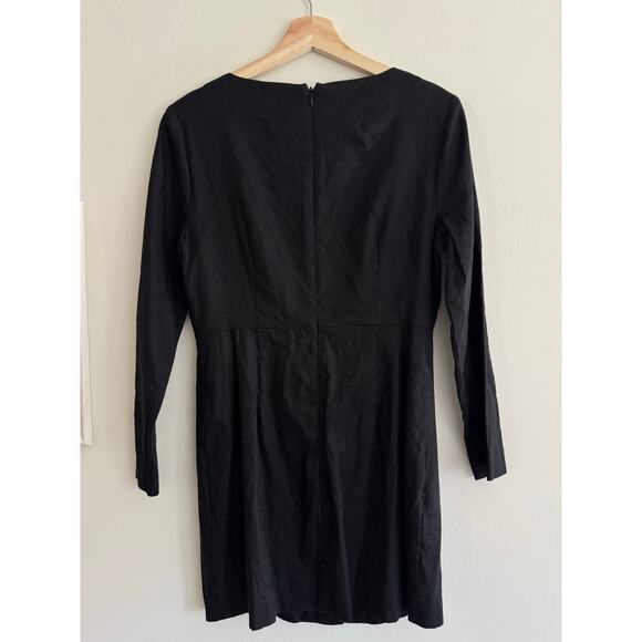 J. CREW Long Sleeve Button Front Mini Dress Size 6 - Picture 4 of 8